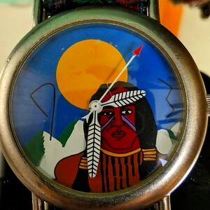 Native American Watch Japanese Movement EX Awesome Quality 👀 Gets notice